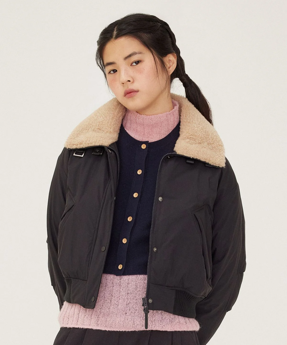 동생 생일 선물로 사줬다가 핏 예뻐서 같이 입는 커버낫 우먼 CO2404DP76BK 숏패딩 2주 찐후기
