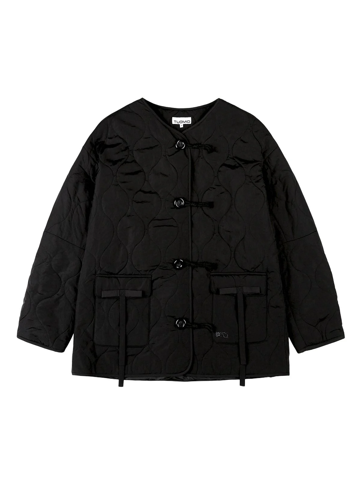 20대 동생 선물하려다 제가 뺏어 입은 뚜오미오 RIBBON QUILTED JACKET TM03B5O06-BL 찐후기
